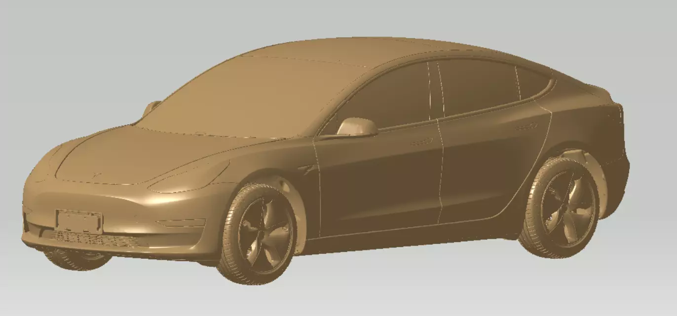Tesla Model3 2022 Exterior 3d scan model 3D model 3D model_0