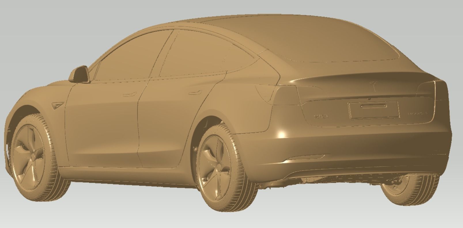Tesla Model3 2022 Exterior 3d scan model 3D model 3D model_1
