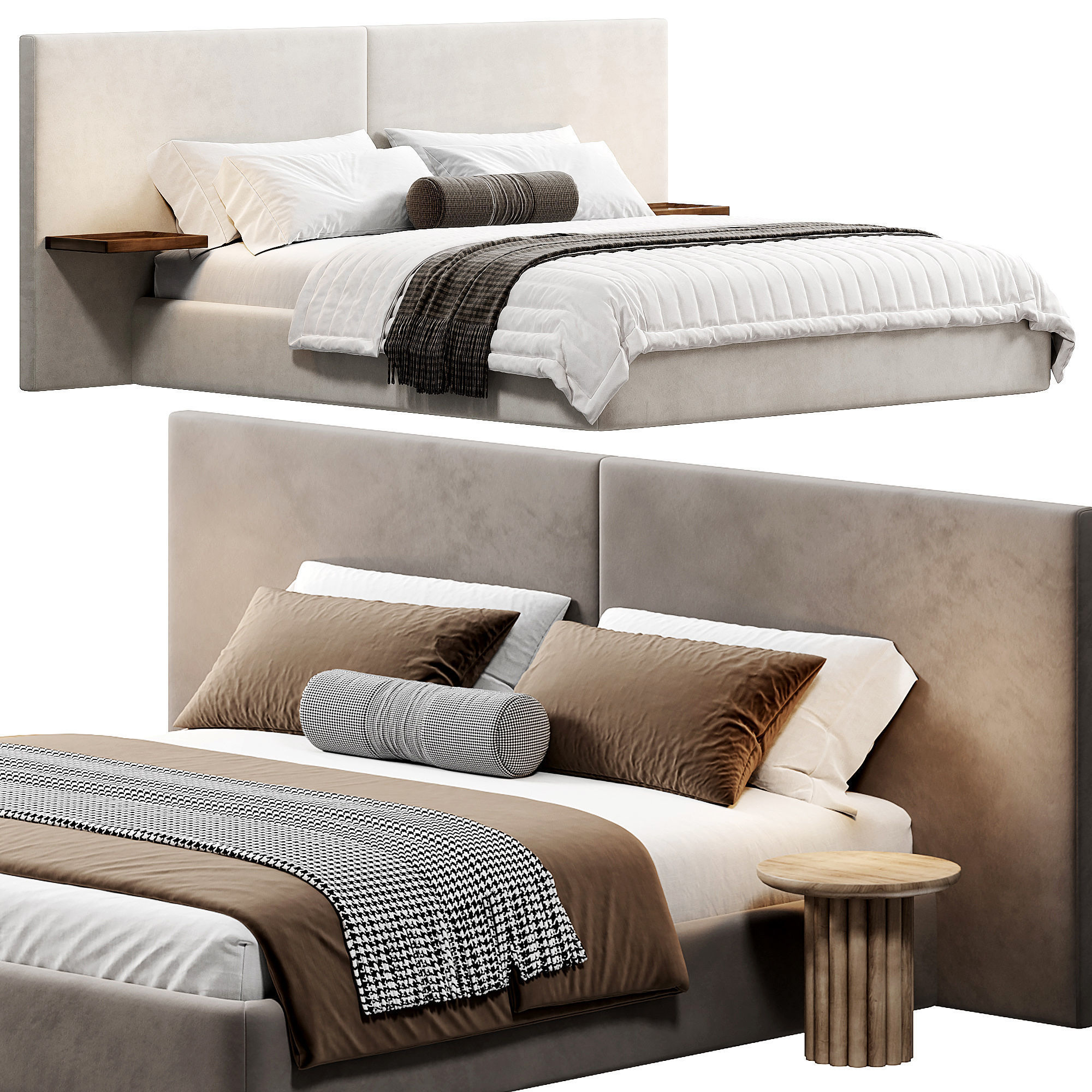 Lit coffre en MDF BLANDINE Bed by BOBOCHIC 3D model_1