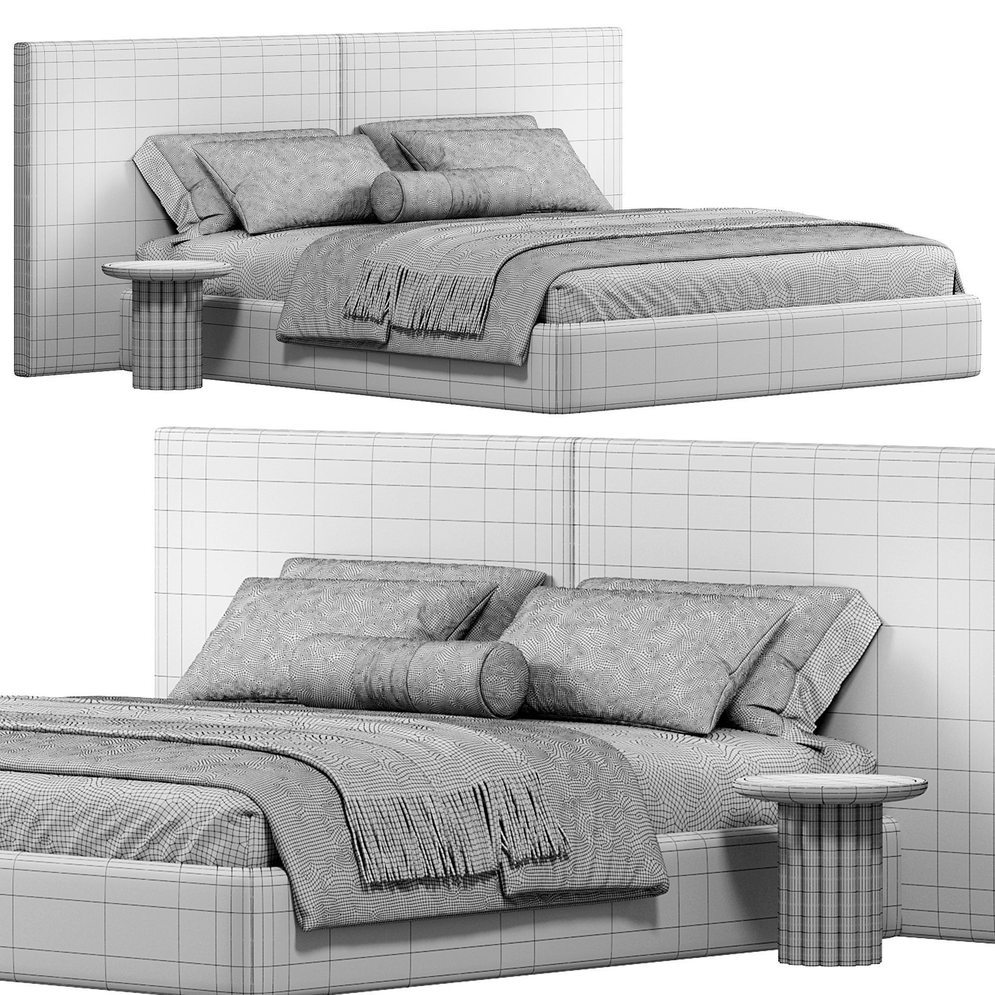 Lit coffre en MDF BLANDINE Bed by BOBOCHIC 3D model_9