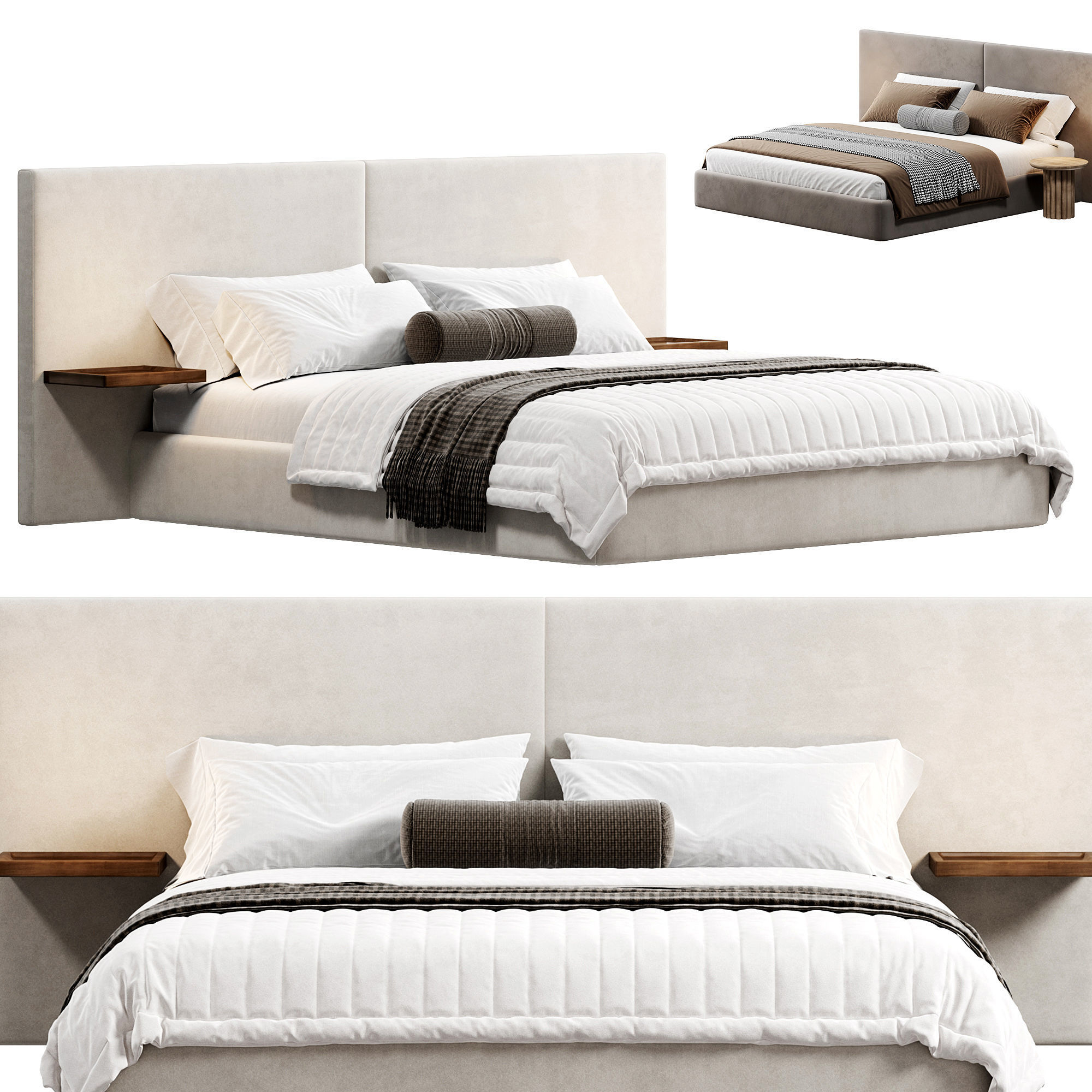 Lit coffre en MDF BLANDINE Bed by BOBOCHIC 3D model_7
