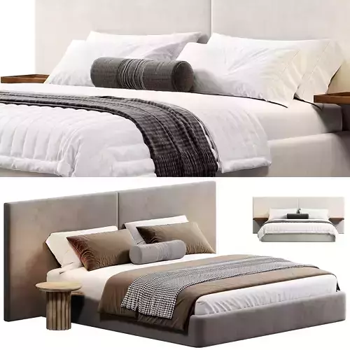 Lit coffre en MDF BLANDINE Bed by BOBOCHIC 3D model