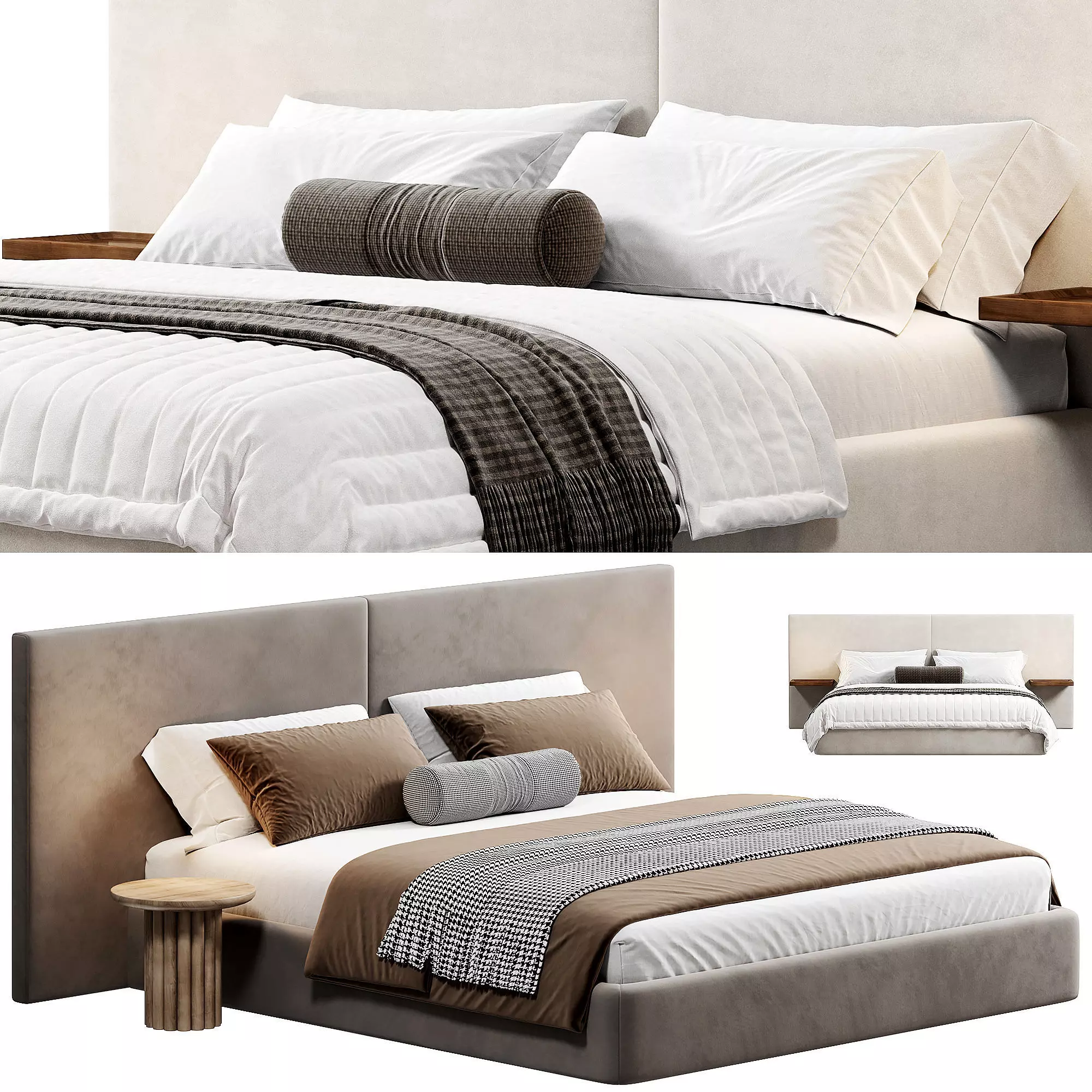 Lit coffre en MDF BLANDINE Bed by BOBOCHIC 3D model_0