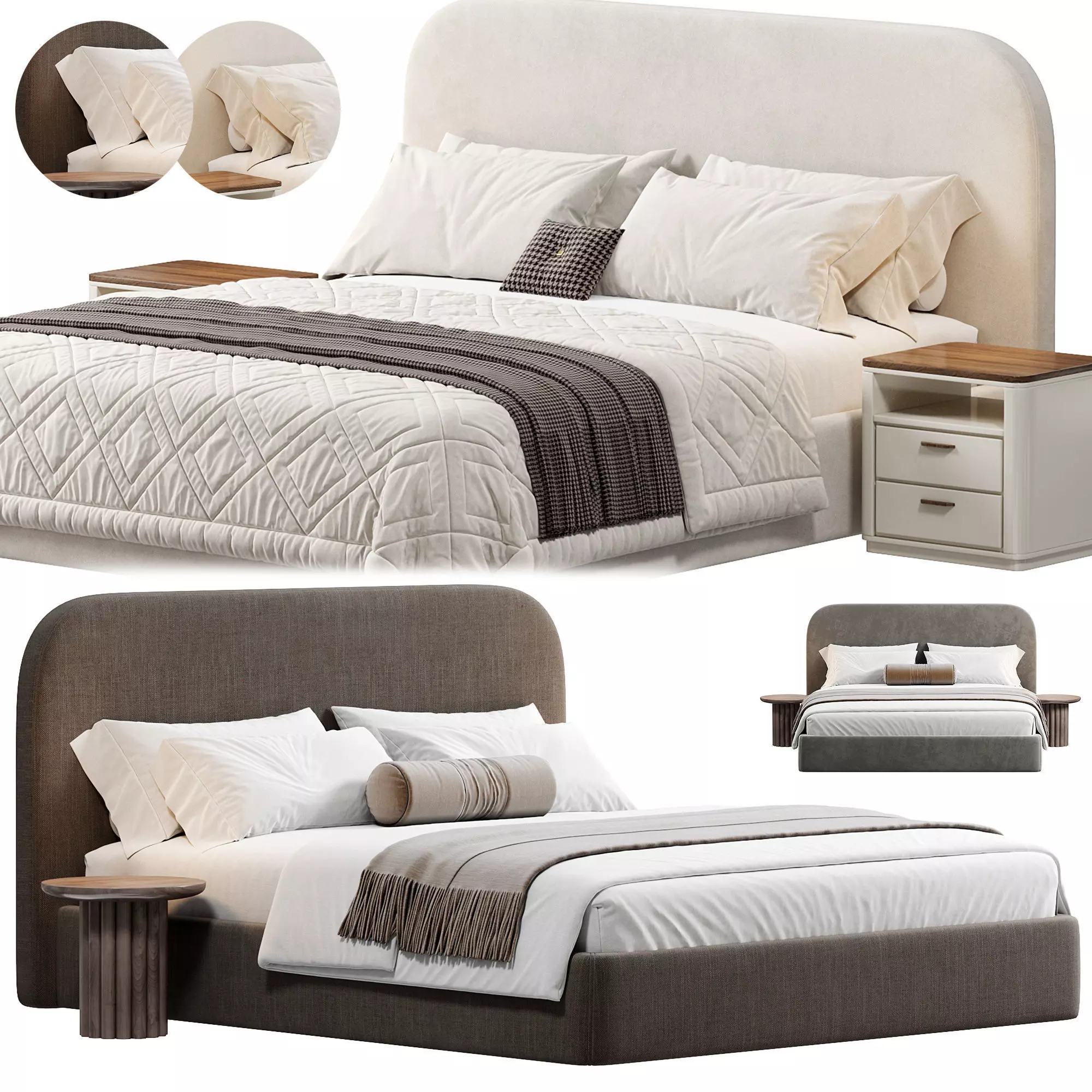 Metis Soft Bed by Switchmodern 3D model