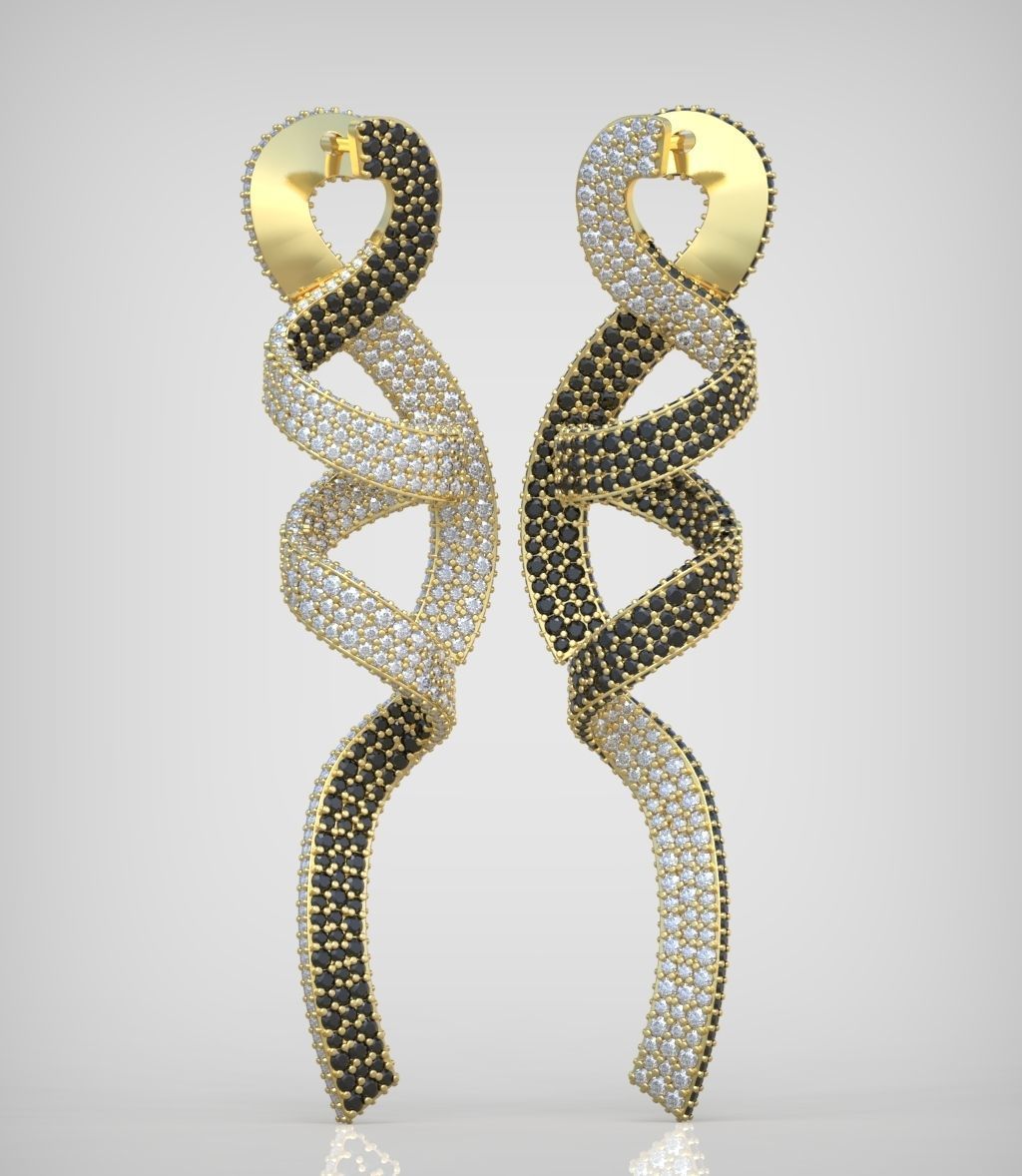 Earring model 0347 3D printable model15 3D print model_6