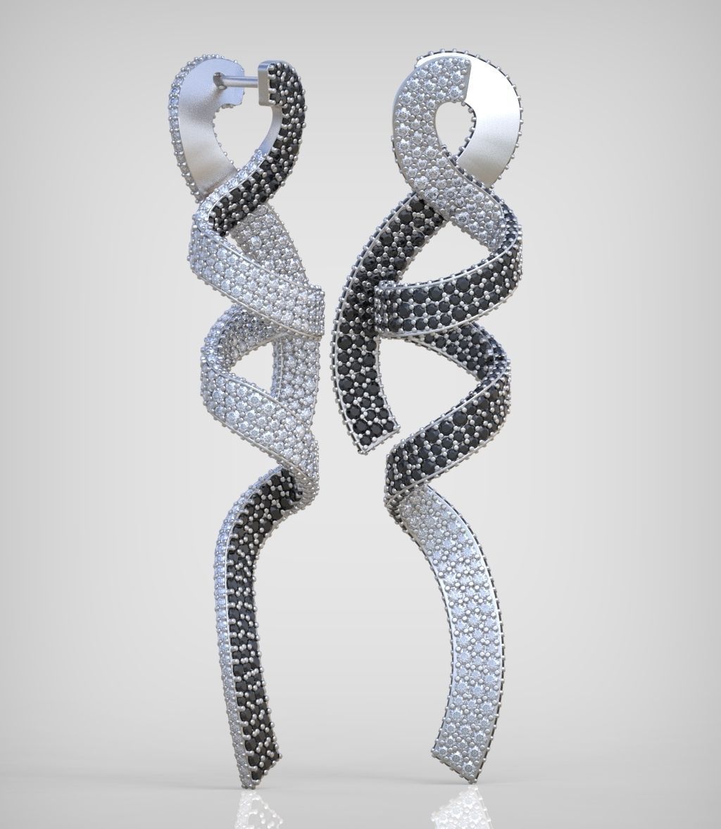 Earring model 0347 3D printable model15 3D print model_8