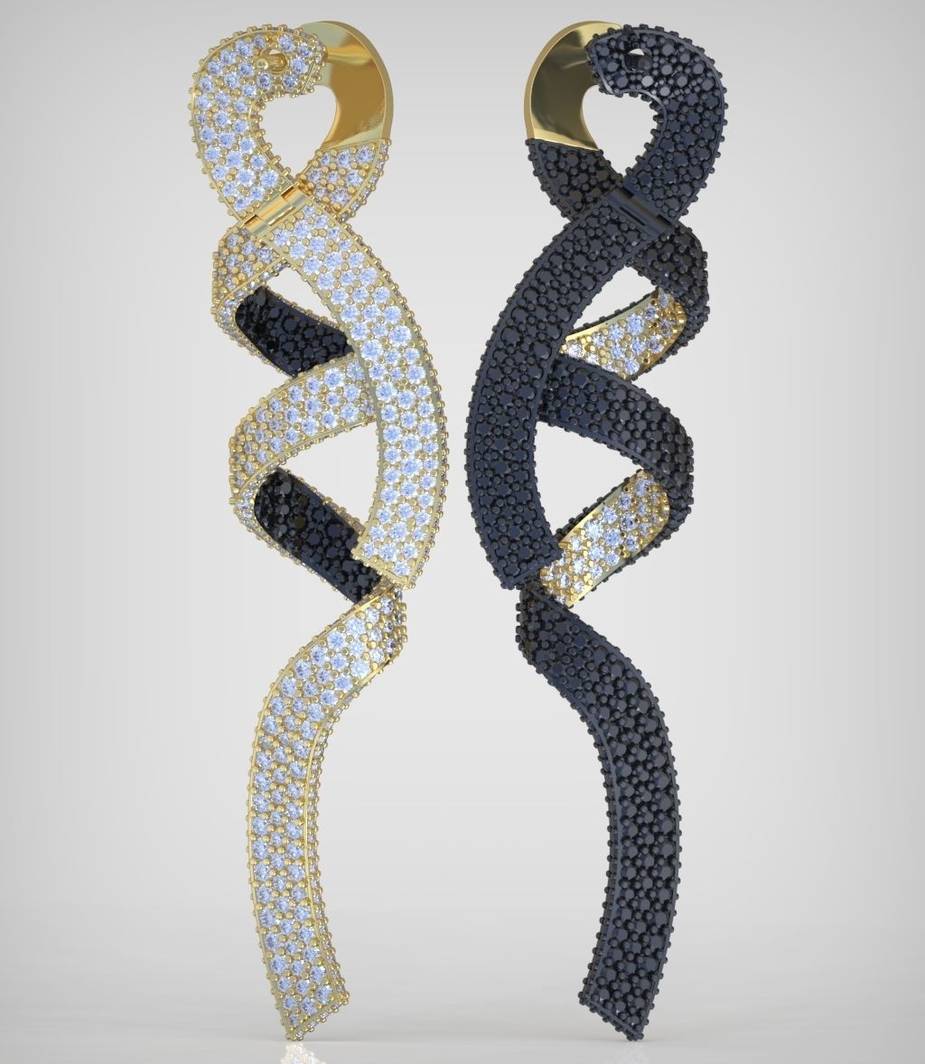 Earring model 0347 3D printable model15 3D print model_1