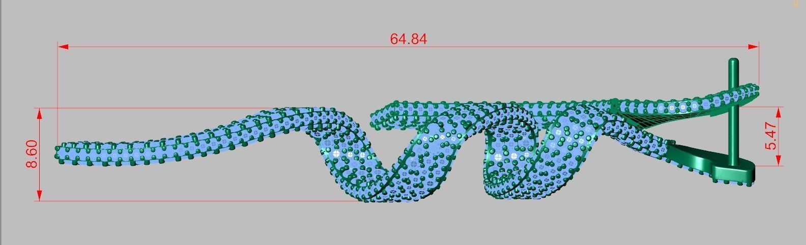 Earring model 0347 3D printable model15 3D print model_10