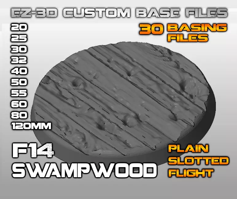 F14 - SWAMPWOOD 20-120mm Round Bases 3D print model_0