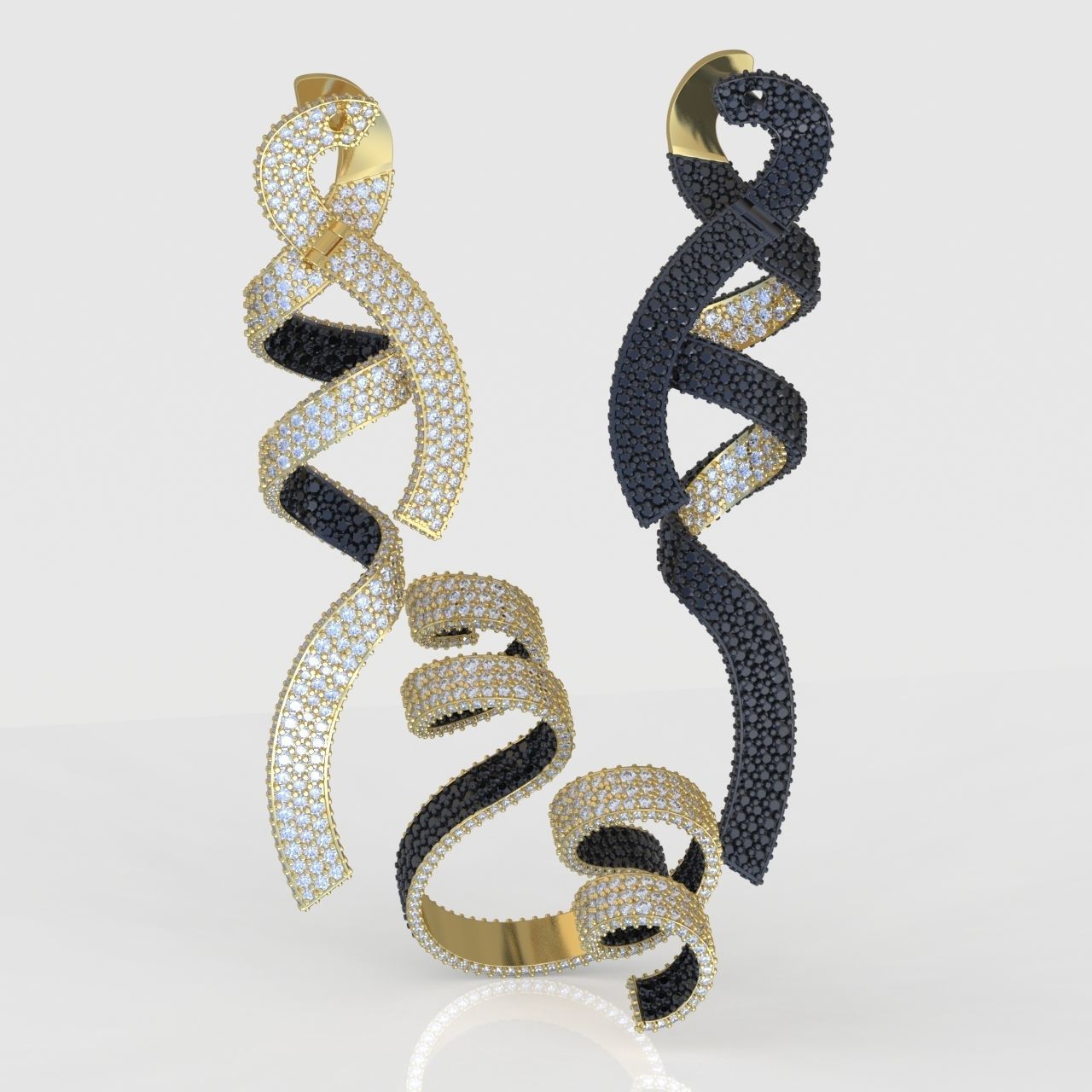 Ring and Earring Set 3D printable model 0094 3D Model Collection_4