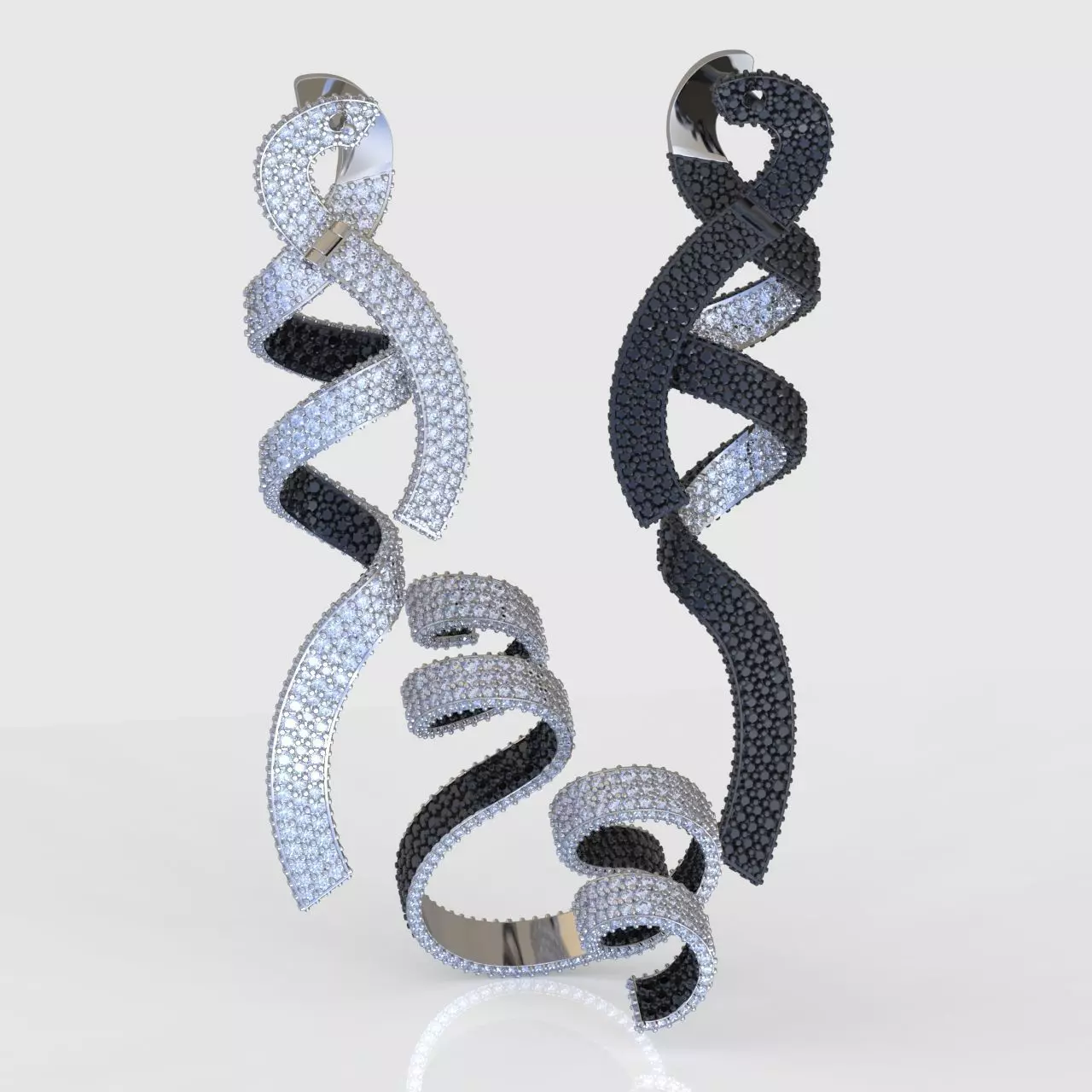 Ring and Earring Set 3D printable model 0094 3D Model Collection_0