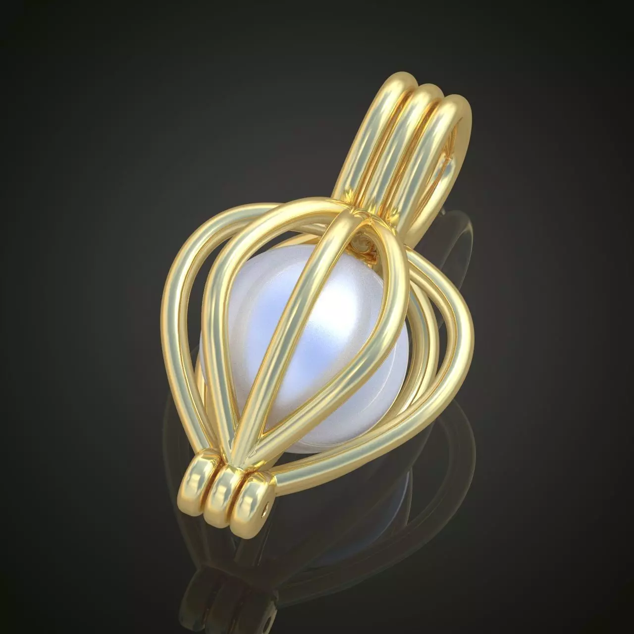 Pendant with Pearl model 3D 0196 printable model10 3D print model_0