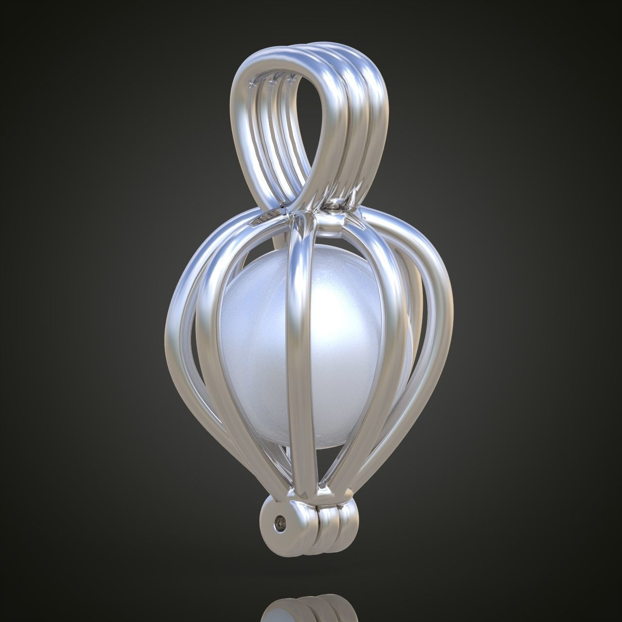 Pendant with Pearl model 3D 0196 printable model10 3D print model_6