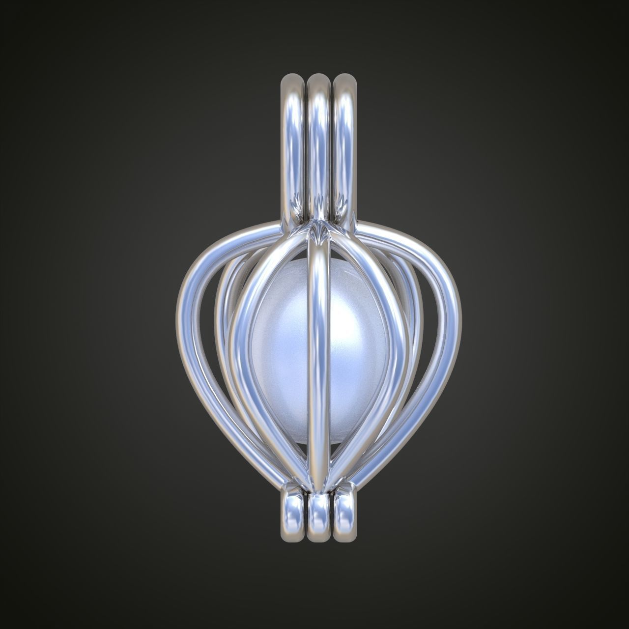 Pendant with Pearl model 3D 0196 printable model10 3D print model_2