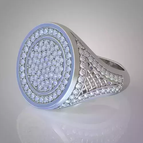 Diamond ring 0362 3D printable model16