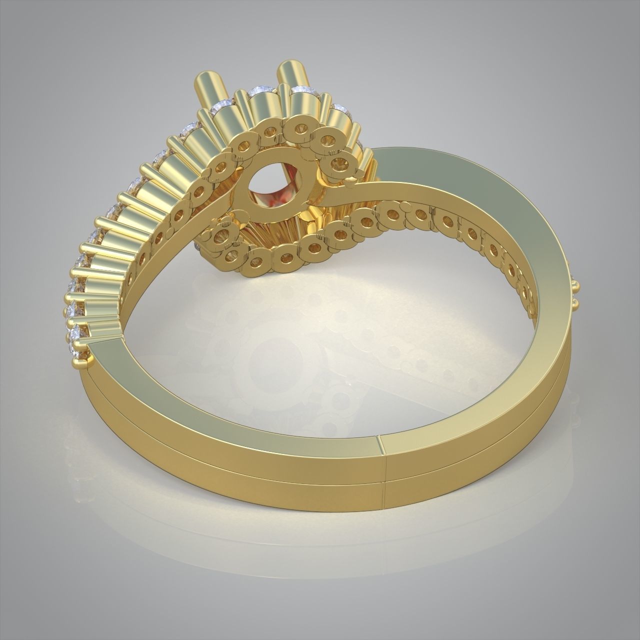 Diamond ring 0363 3D printable model 12 3D print model_11