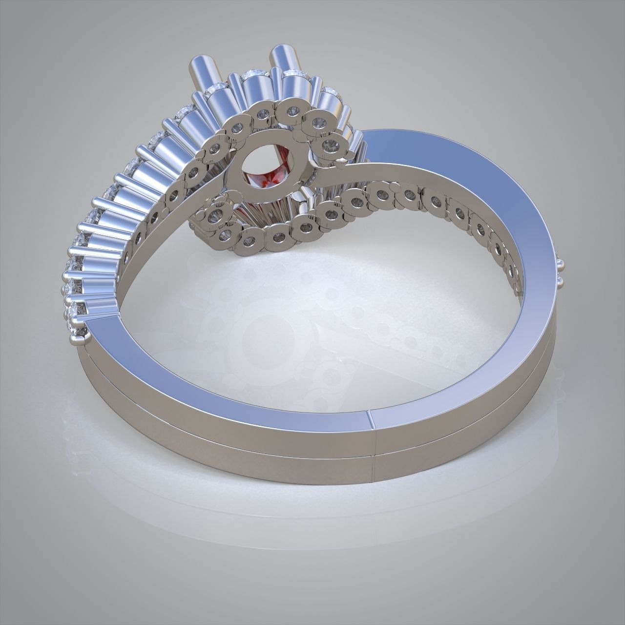 Diamond ring 0363 3D printable model 12 3D print model_10