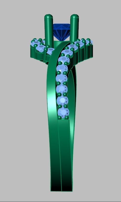 Diamond ring 0363 3D printable model 12 3D print model_13