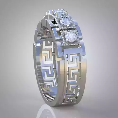 Diamond ring 0365 3D printable model13