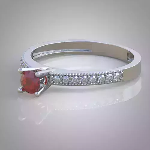 Diamond ring 0367 3D printable model 
