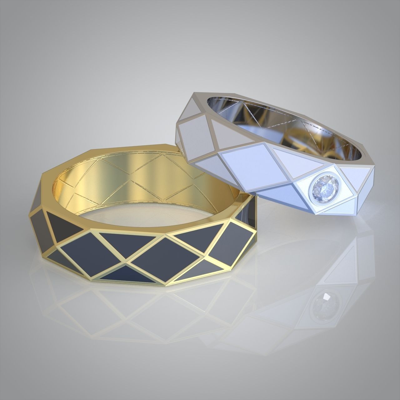 Diamond ring 0372 3D printable model14 3D print model_2