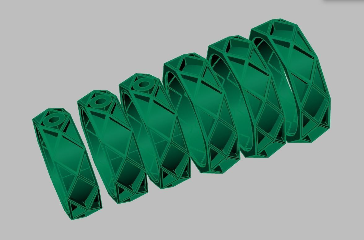 Diamond ring 0372 3D printable model14 3D print model_8