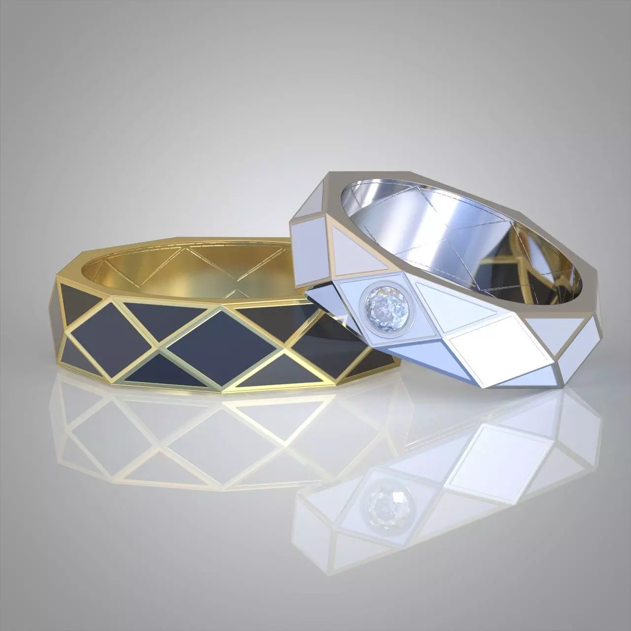 Diamond ring 0372 3D printable model14 3D print model_0