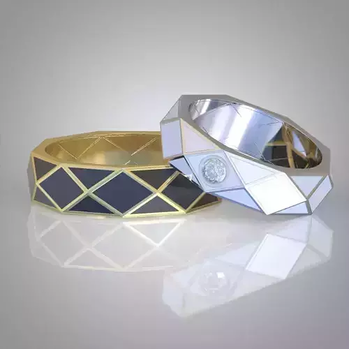 Diamond ring 0372 3D printable model14 3D print model Diamond ring 0372 3D printable model14 3D print model