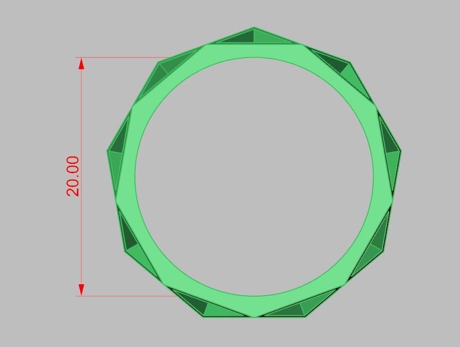 Diamond ring 0372 3D printable model14 3D print model_12