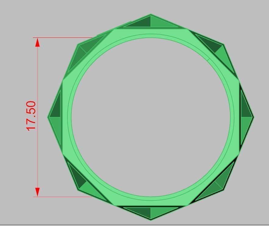 Diamond ring 0372 3D printable model14 3D print model_13