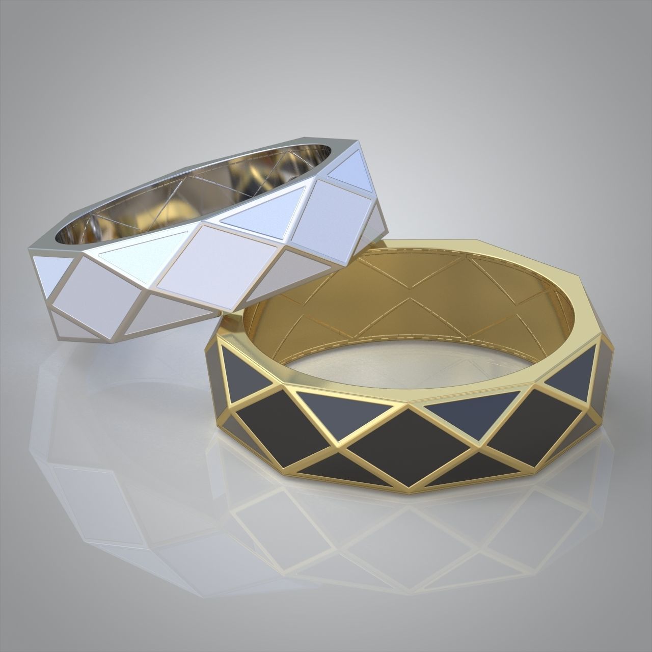 Diamond ring 0372 3D printable model14 3D print model_4