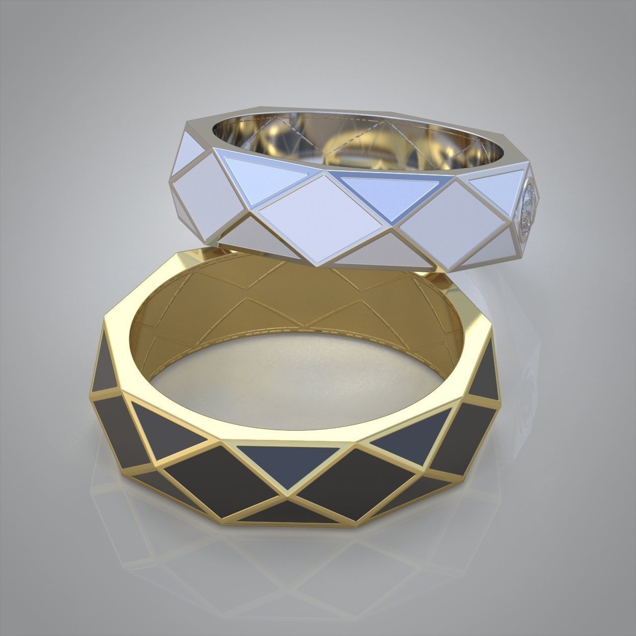 Diamond ring 0372 3D printable model14 3D print model_3