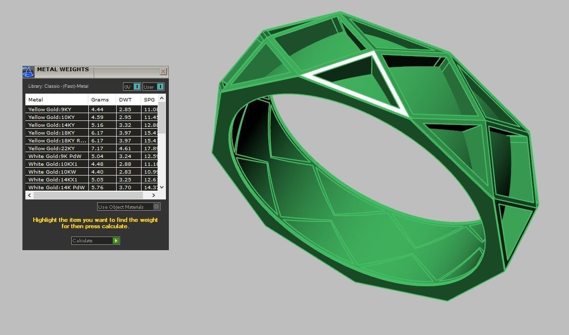 Diamond ring 0372 3D printable model14 3D print model_9