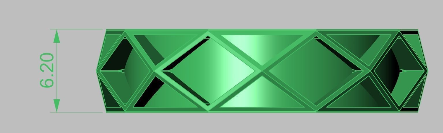 Diamond ring 0372 3D printable model14 3D print model_11