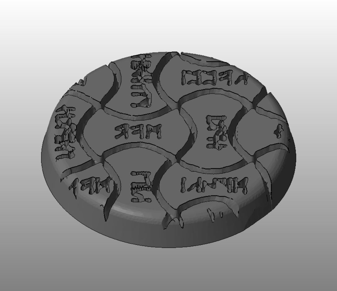 F20 RUNIC 20-120mm Round Bases 3D print model_4