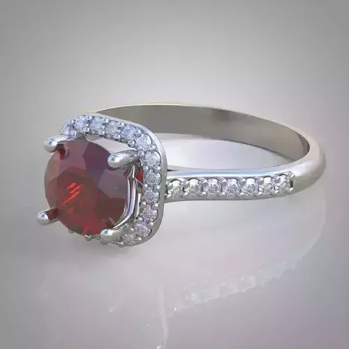 Diamond ring 0374 3D printable model11