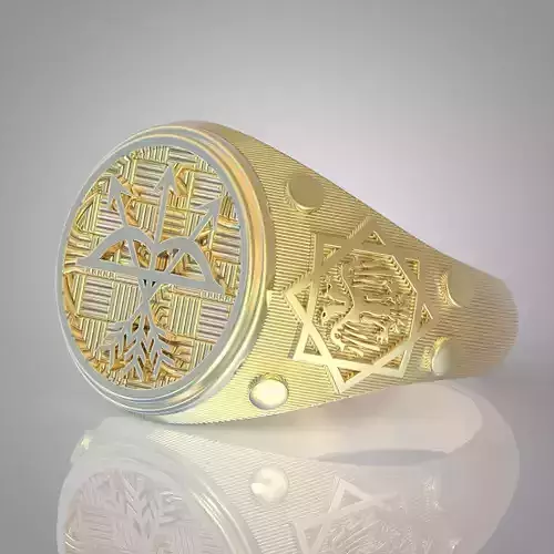 Diamond ring 0376 3D printable model14