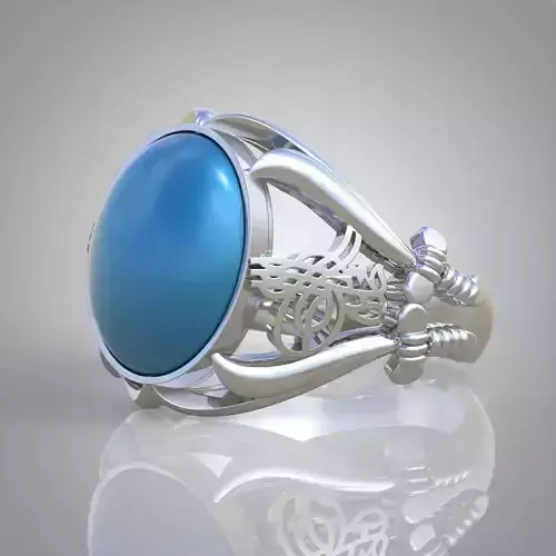 Muslim ring 0377 3D printable model 15