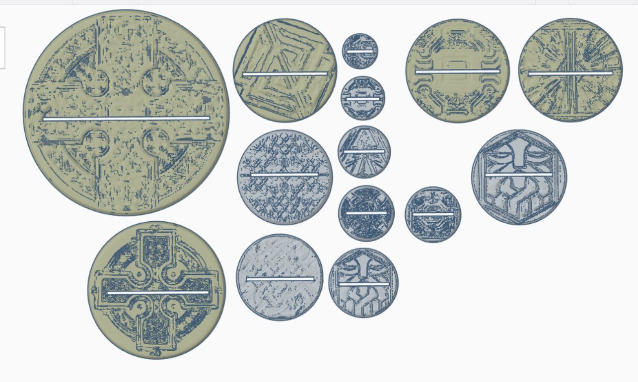 F22 DWARVEN 20-120mm Round Bases 3D print model_4