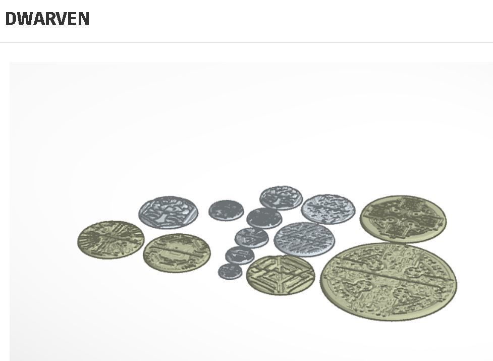 F22 DWARVEN 20-120mm Round Bases 3D print model_5