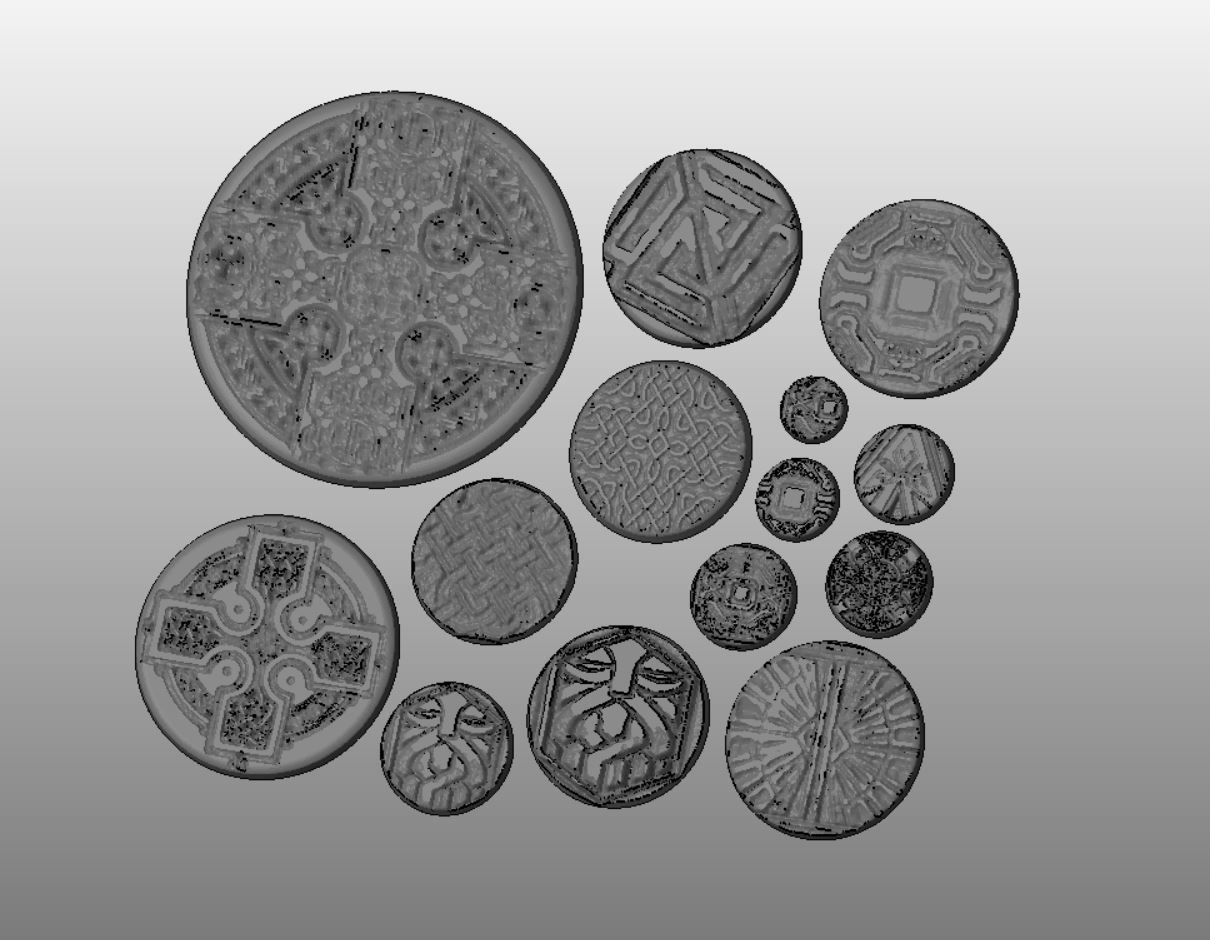 F22 DWARVEN 20-120mm Round Bases 3D print model_2