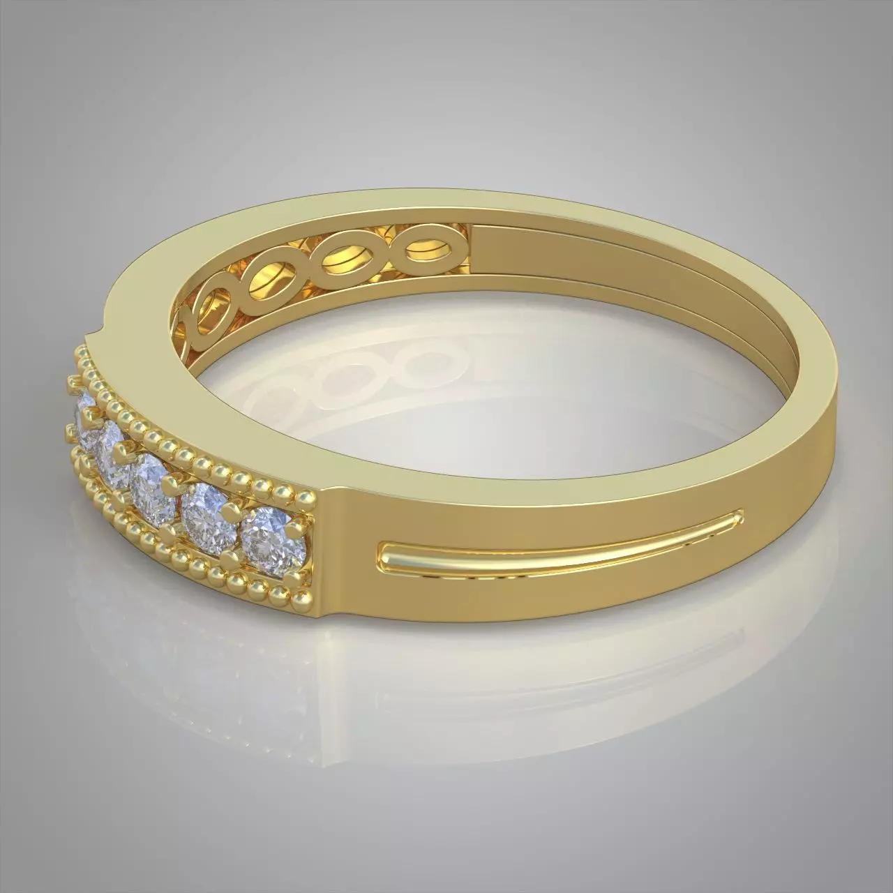 Diamond ring 0379 3D printable model Free 3D print model