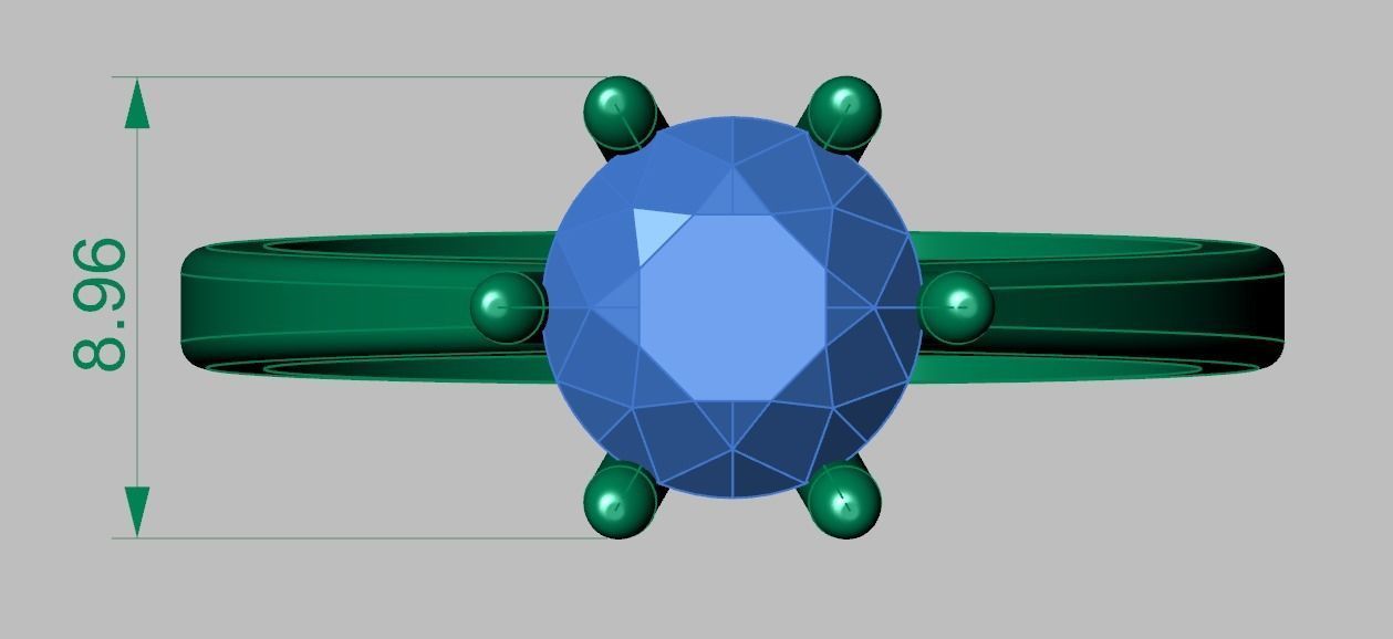 Diamond ring 0380 3D printable model10- 3D print model_13