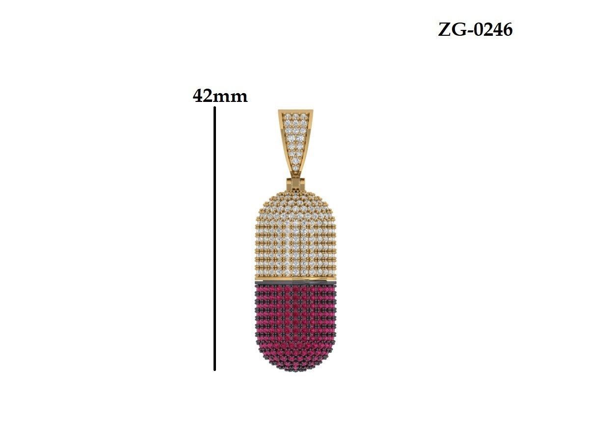 Capsule Pendant 3D print model_1