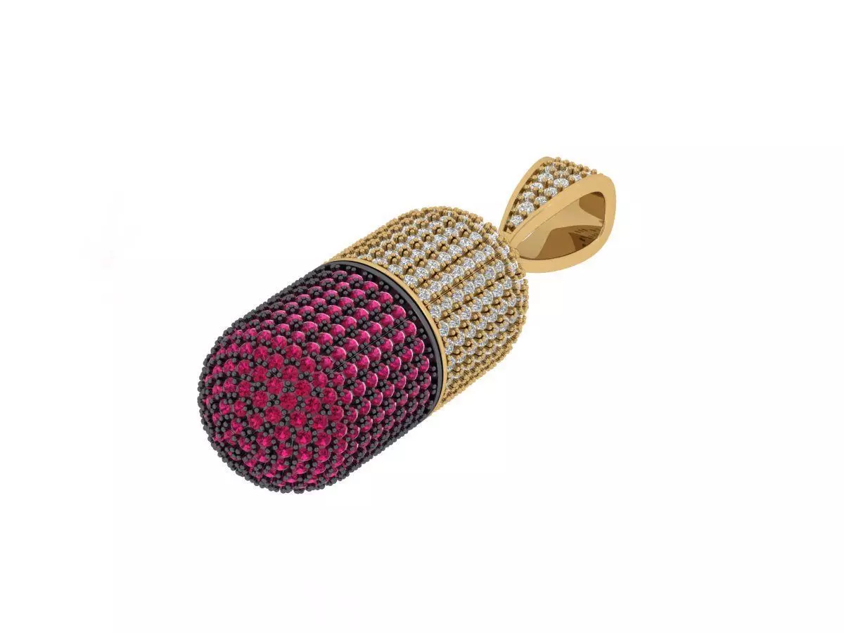 Capsule Pendant 3D print model_0