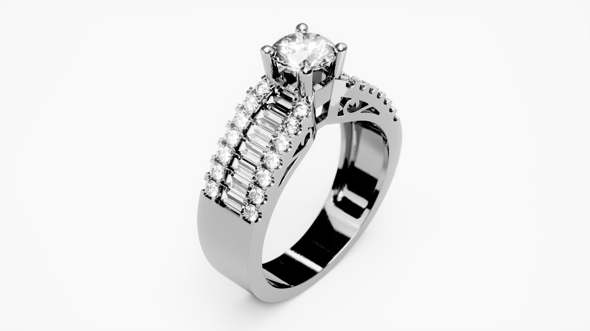 Engagement Ring 24 3D print model_1