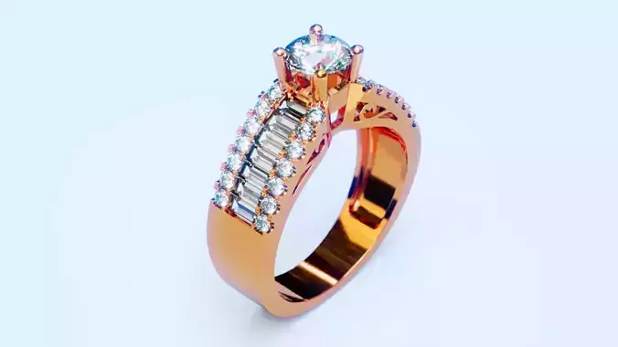 Engagement Ring 24 3D print model