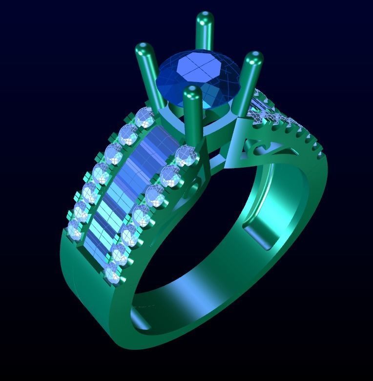 Engagement Ring 24 3D print model_4