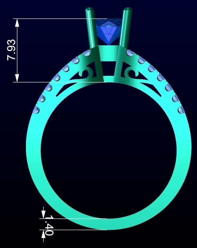 Engagement Ring 24 3D print model_5