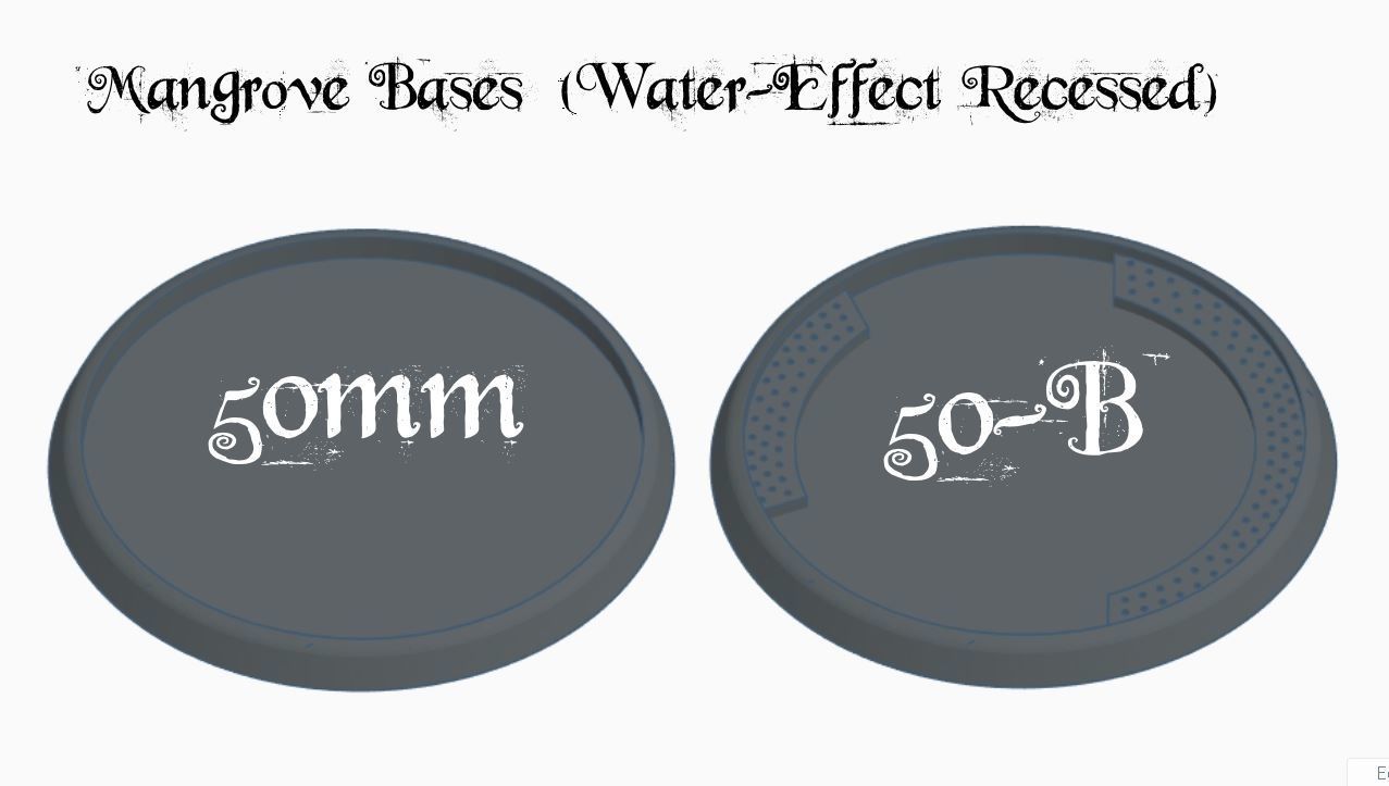 F23 - MANGROVE 20-120mm LIPPED Round Bases 3D print model_6